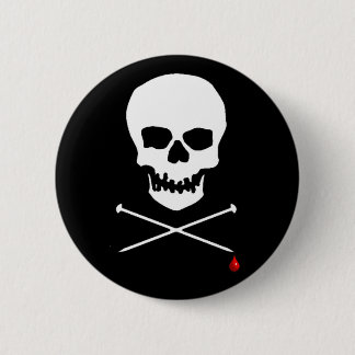 Badge Rond 5 Cm Tricotez jusqu'à ce que vous saigniez