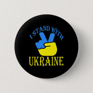 Badge Rond 5 Cm Trident ukrainien Drapeau ukrainien Drapeau ukrain