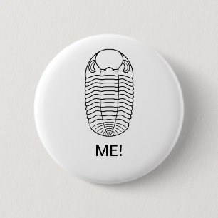 BADGE ROND 5 CM TRILOBITE JE !