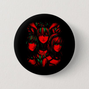 Badge Rond 5 Cm Trinité cramoisie
