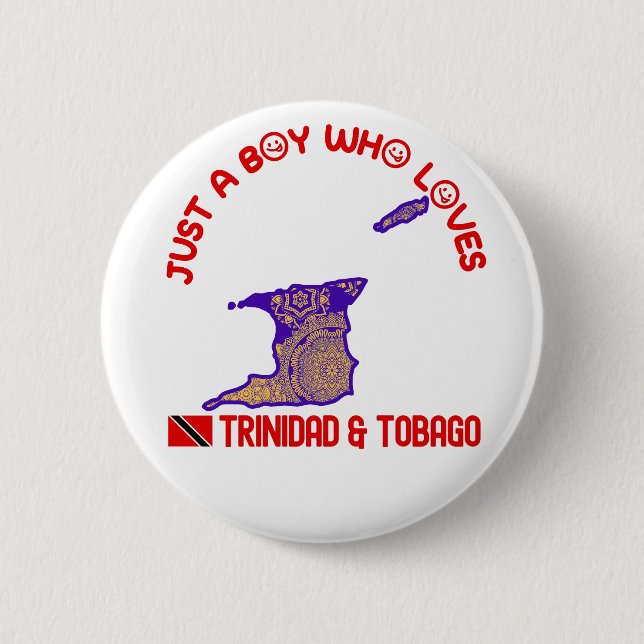 Badge Rond 5 Cm Trinité-Et-Tobago (Devant)