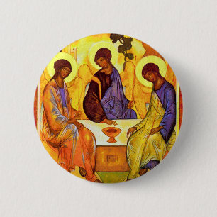 Badge Rond 5 Cm Trinité sainte par Rublã "V Andrej (la meilleure