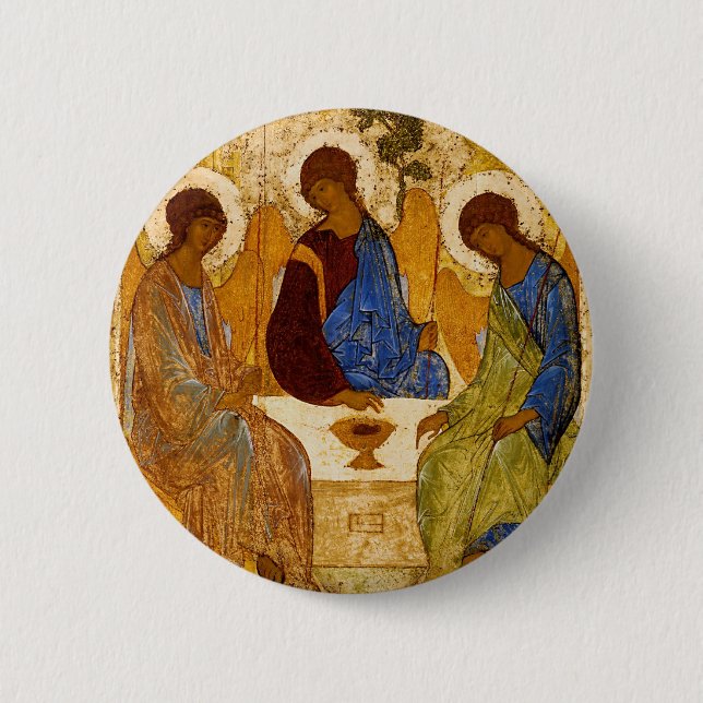 Badge Rond 5 Cm Trinity Rublev à la table (Devant)