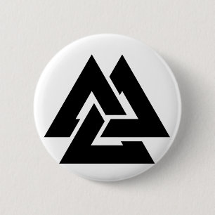 Badge Rond 5 Cm Triquetra de symbole de Valknut