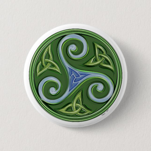 Badge Rond 5 Cm Triskelle (Devant)
