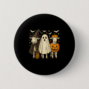 Badge Rond 5 Cm Trois chèvres Halloween Cosplay Sorcière Boo Citro