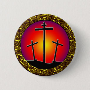 BADGE ROND 5 CM TROIS CROIX