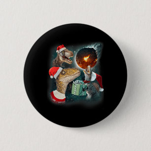 Badge Rond 5 Cm Trois Rex Moon 3 Dinos Howling Weird Maudit Christ