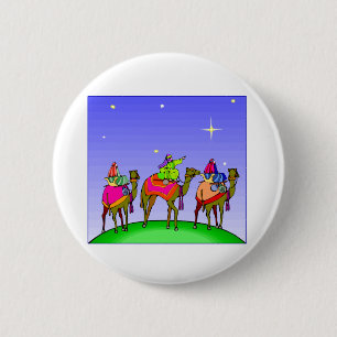 Badge Rond 5 Cm Trois rois suivent l'étoile