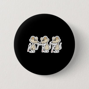 Badge Rond 5 Cm trois souris aveugles
