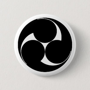Badge Rond 5 Cm Trois tourbillons sens horaire (Sugaki)