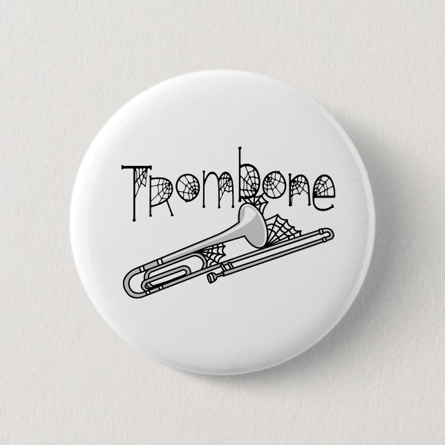 Badge Rond 5 Cm Trombone Cobwebs (Devant)