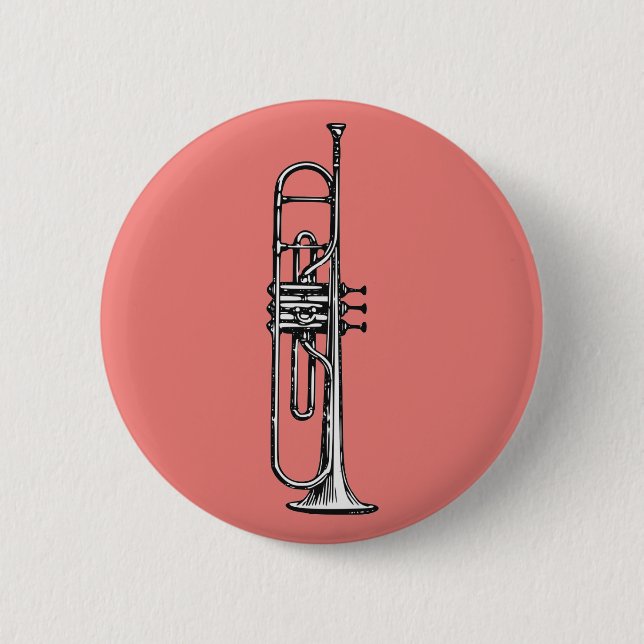 Badge Rond 5 Cm Trompette (Devant)