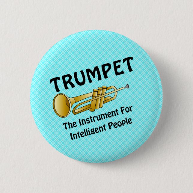 Badge Rond 5 Cm Trompette intelligente (Devant)