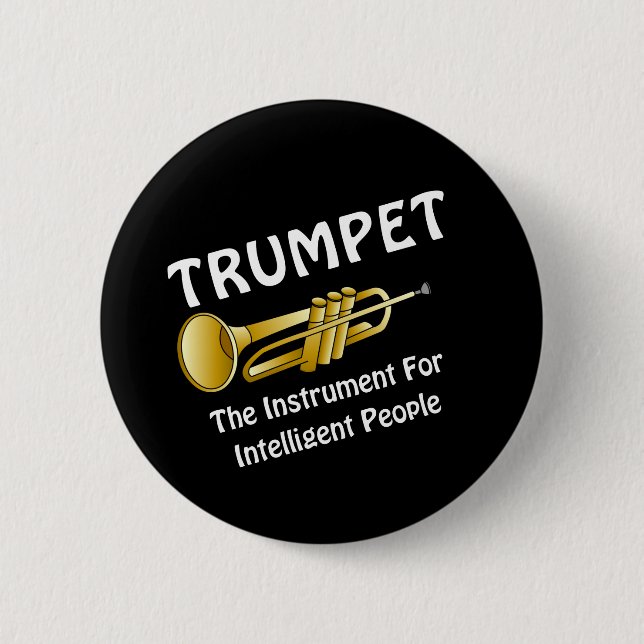 Badge Rond 5 Cm Trompette intelligente (Devant)