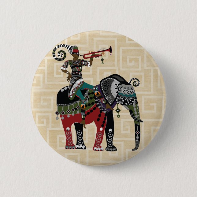 Badge Rond 5 Cm Trompettiste (Devant)