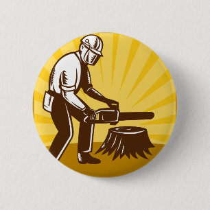 Badge Rond 5 Cm tronçonneuse de chirurgien d'arbre d'arboriste