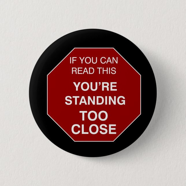 Badge Rond 5 Cm Trop étroitement - bouton (Devant)