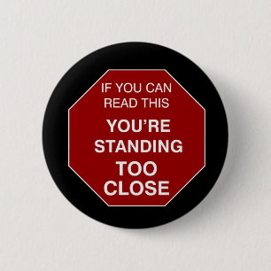 Badge Rond 5 Cm Trop étroitement - bouton
