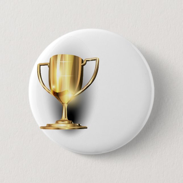 Badge Rond 5 Cm Trophée d'or (Devant)