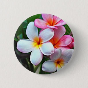Badge Rond 5 Cm Tropical flowers