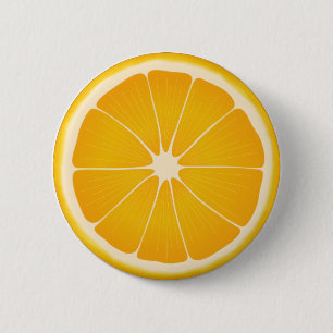 Badge Rond 5 Cm Tropical Orange Goût de soleil