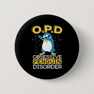 Badge Rond 5 Cm Trouble obsessionnel des pingouins