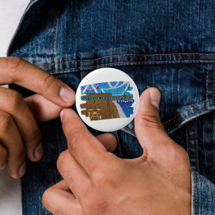 Badge Rond 5 Cm Troupeau autour et découvrez la drôle de mouette