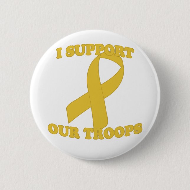 Badge Rond 5 Cm Troupes de support jaunes (Devant)