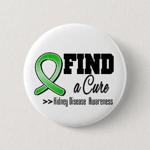Badge Rond 5 Cm Trouvez une conscience de maladie rénale de
