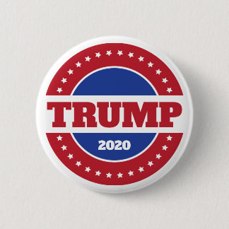 Badge Rond 5 Cm Trump 2020 rouge blanc et bleu