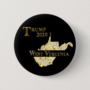 BADGE ROND 5 CM TRUMP 2020 VIRGINIE OCCIDENTALE