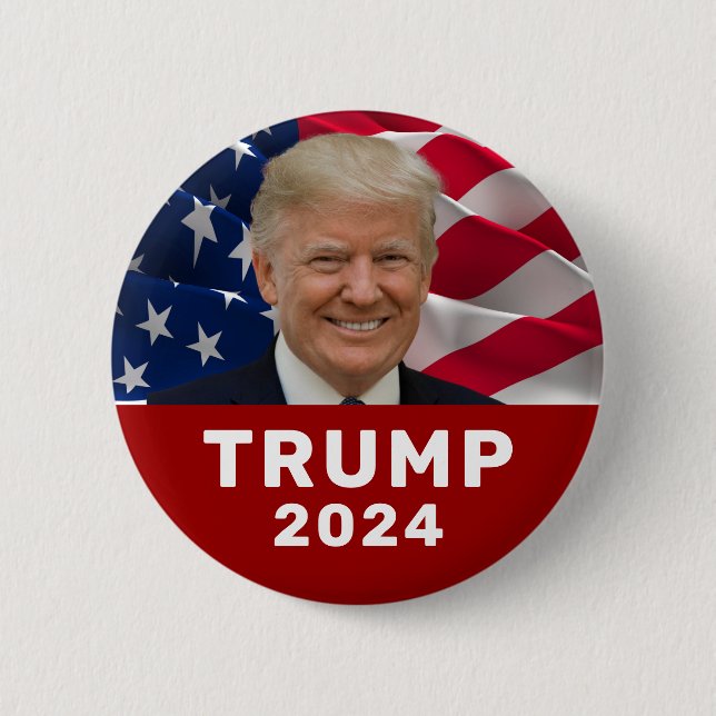 Badge Rond 5 Cm Trump 2024 (Devant)