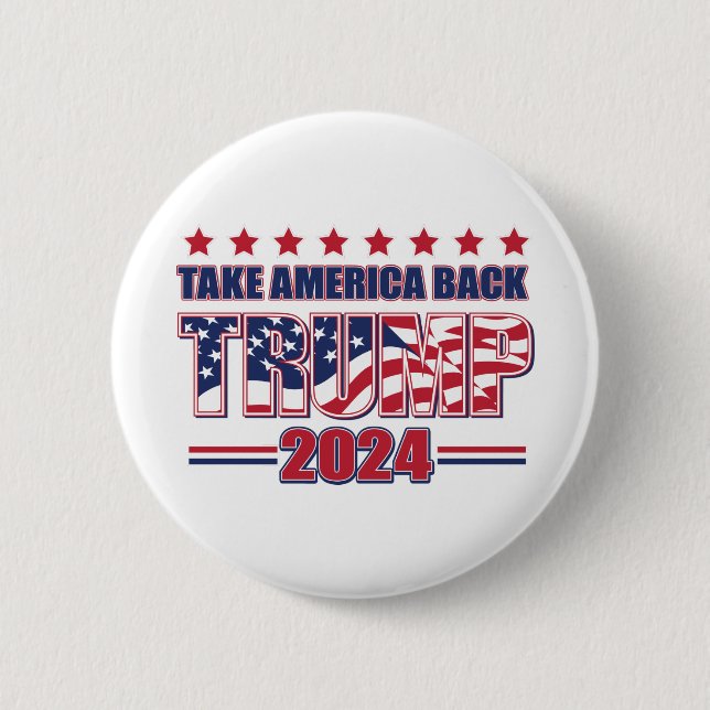 Badge Rond 5 Cm Trump 2024 (Devant)