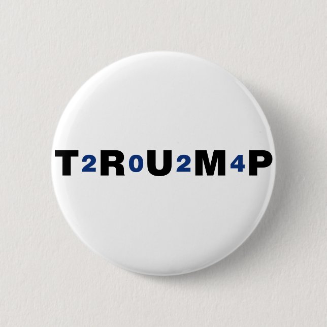 Badge Rond 5 Cm Trump 2024 bleu (Devant)