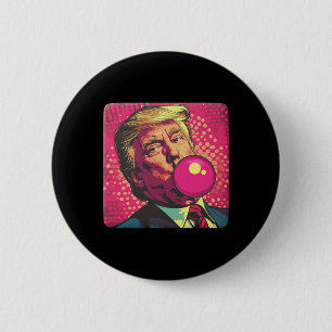 Badge Rond 5 Cm Trump 2024 Bubble Gum Pop