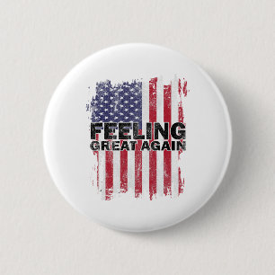 Badge Rond 5 Cm Trump 2024 - Drapeau américain V