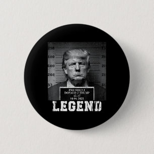 Badge Rond 5 Cm Trump 2024 Mugshot Président Légende