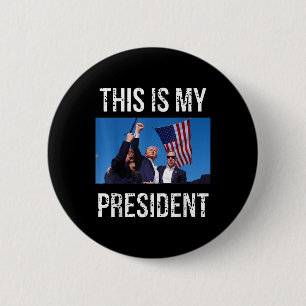 Badge Rond 5 Cm Trump 2024 Voici Mon Président