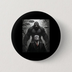 Badge Rond 5 Cm Trump Bigfoot Ufo Alien Rencontre Visitation Compl