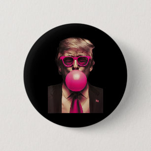 Badge Rond 5 Cm Trump Bubble Gum drôle