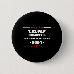 Badge Rond 5 Cm Trump Desantis fait de l'Amérique la Floride élect