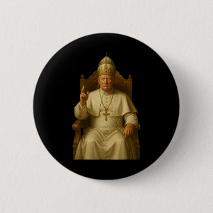 Badge Rond 5 Cm Trump en pape de l'Eglise du Vatican Trump