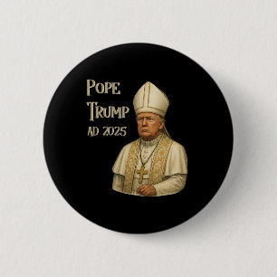 Badge Rond 5 Cm Trump en tant que pape de l'église du Vatican - Pa