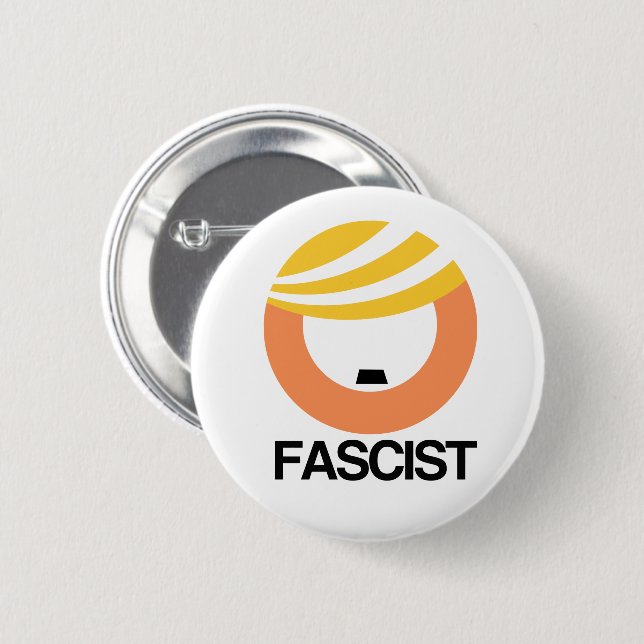 Badge Rond 5 Cm Trump est un fasciste (Devant & derrière)