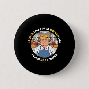 Badge Rond 5 Cm Trump et Trump se disputent les mensonges d'or Tru