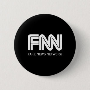 Badge Rond 5 Cm Trump Fnn Réseau de Nouvelles Fausse