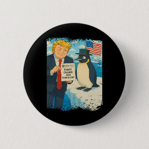 Badge Rond 5 Cm Trump Impose Tarif Manchot Anime Politique Mème D