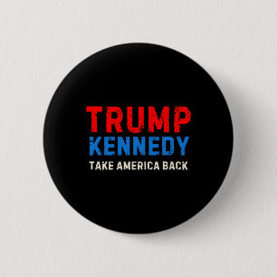 Badge Rond 5 Cm Trump Kennedy 2024 Élection Républicain