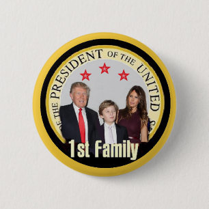Badge Rond 5 Cm TRUMP le premier bouton de famille